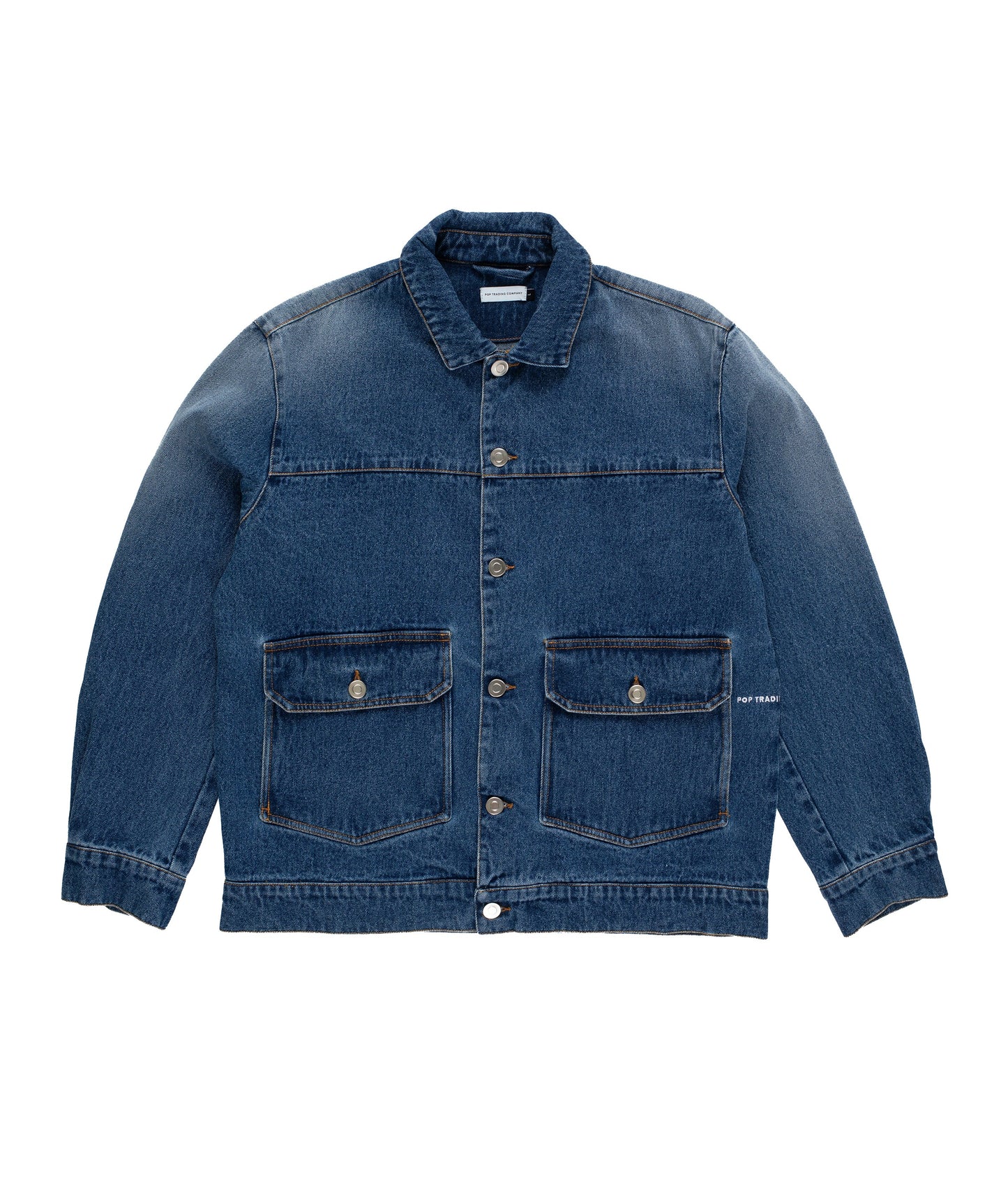 Full button denim jacket Pop trading company