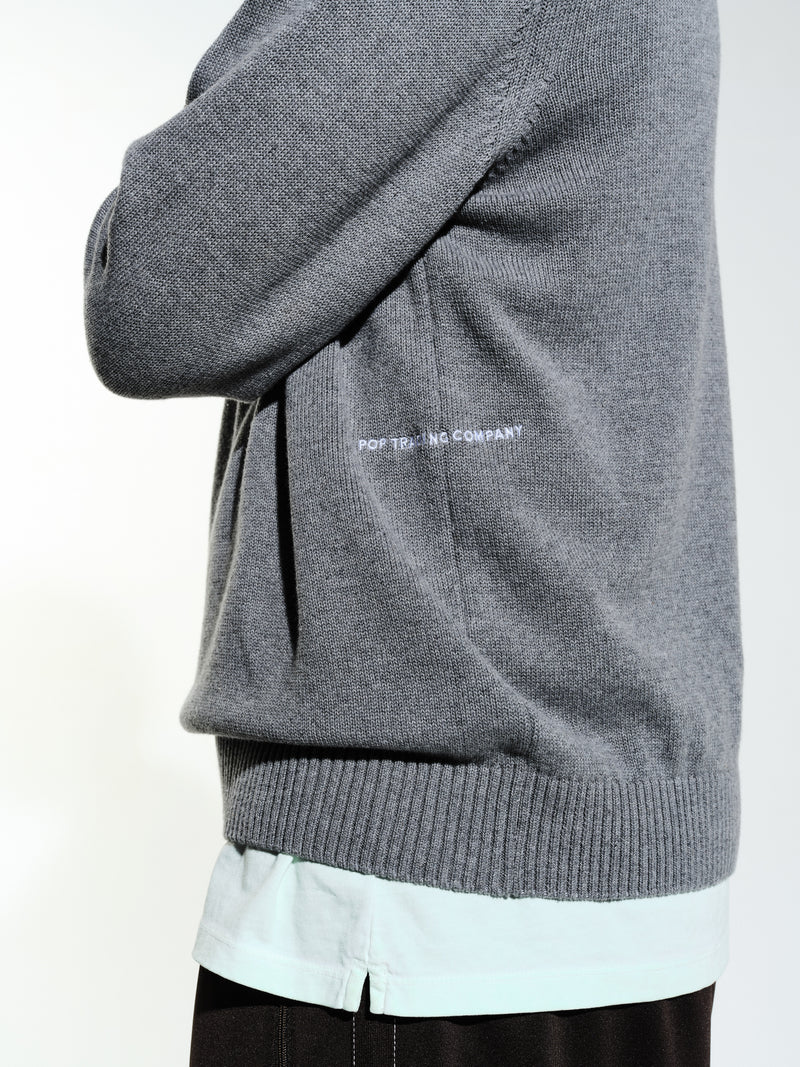 Knitted Arch Crewneck - Aura