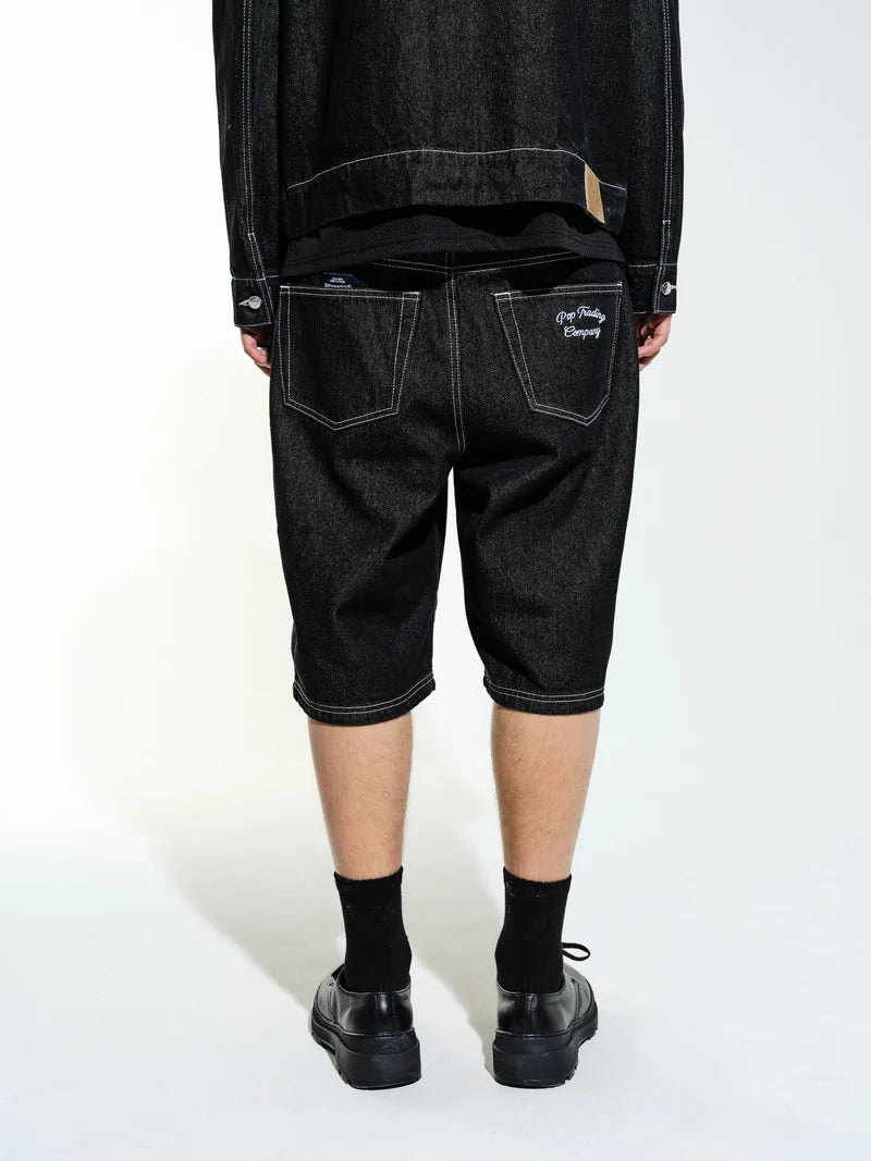 longer drs short - black denim - Aura