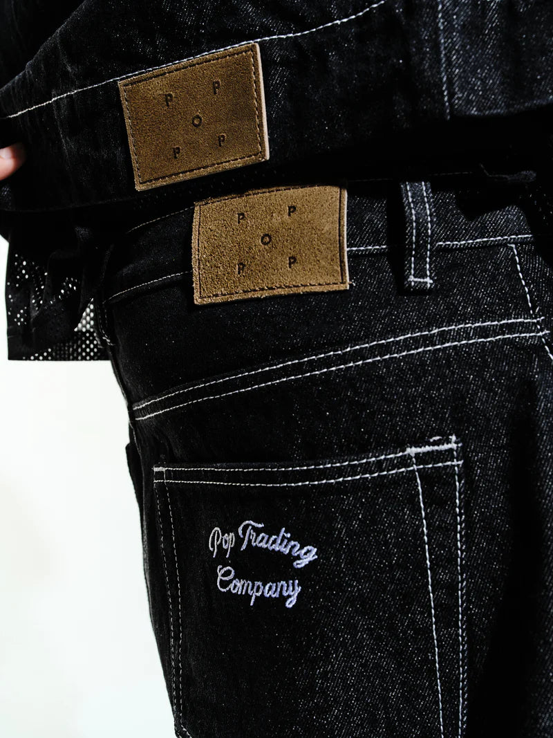 longer drs short - black denim - Aura