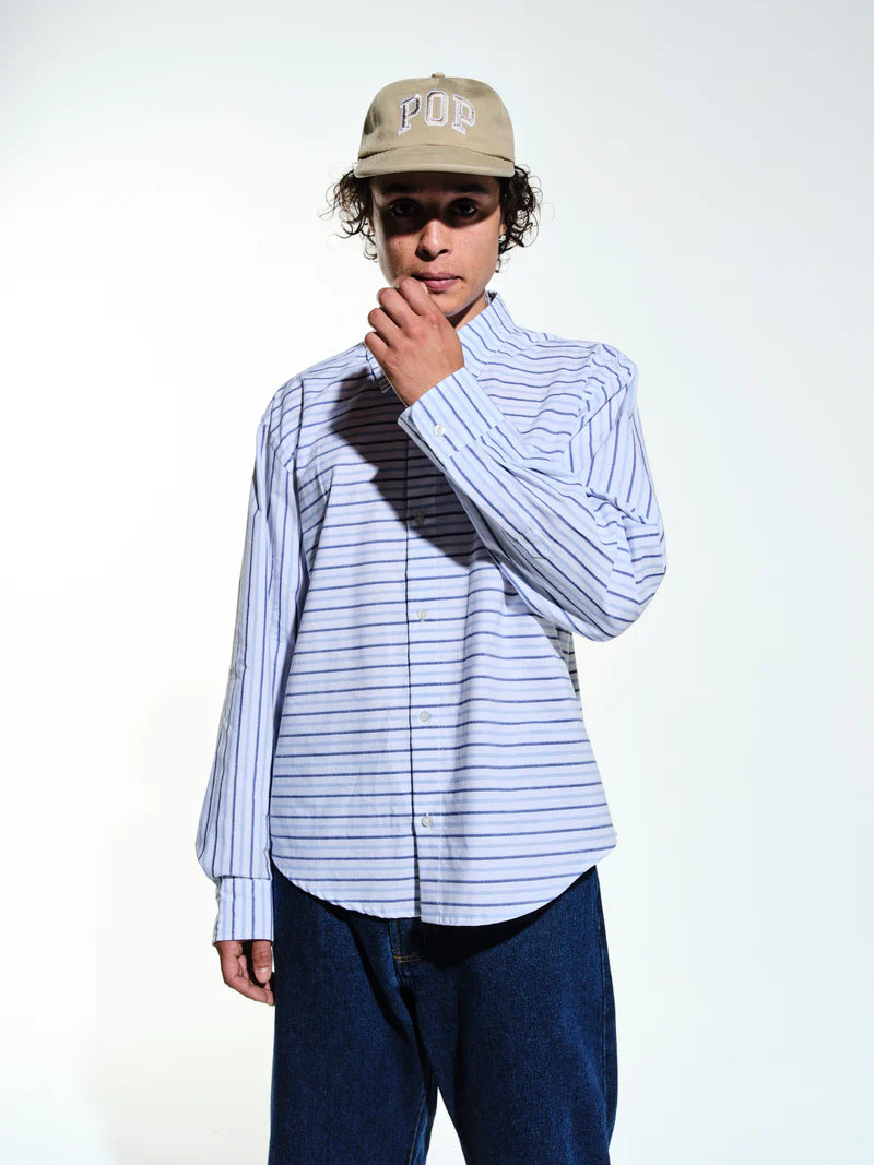 striped logo shirt - Aura