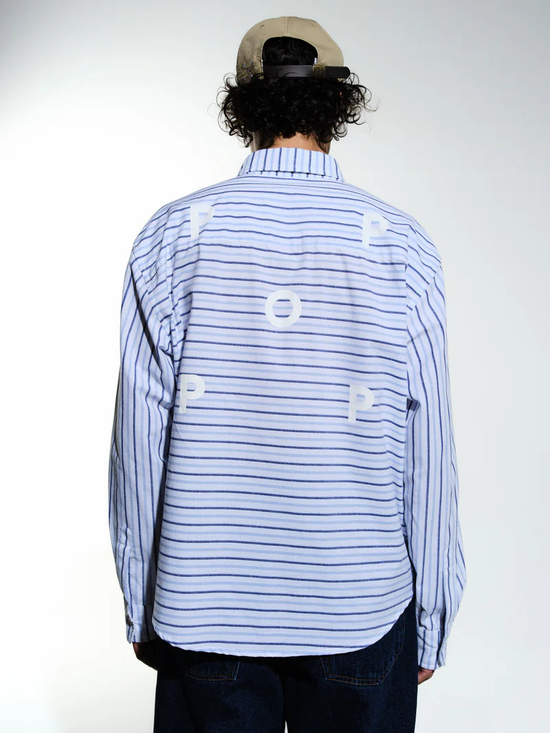 striped logo shirt - Aura