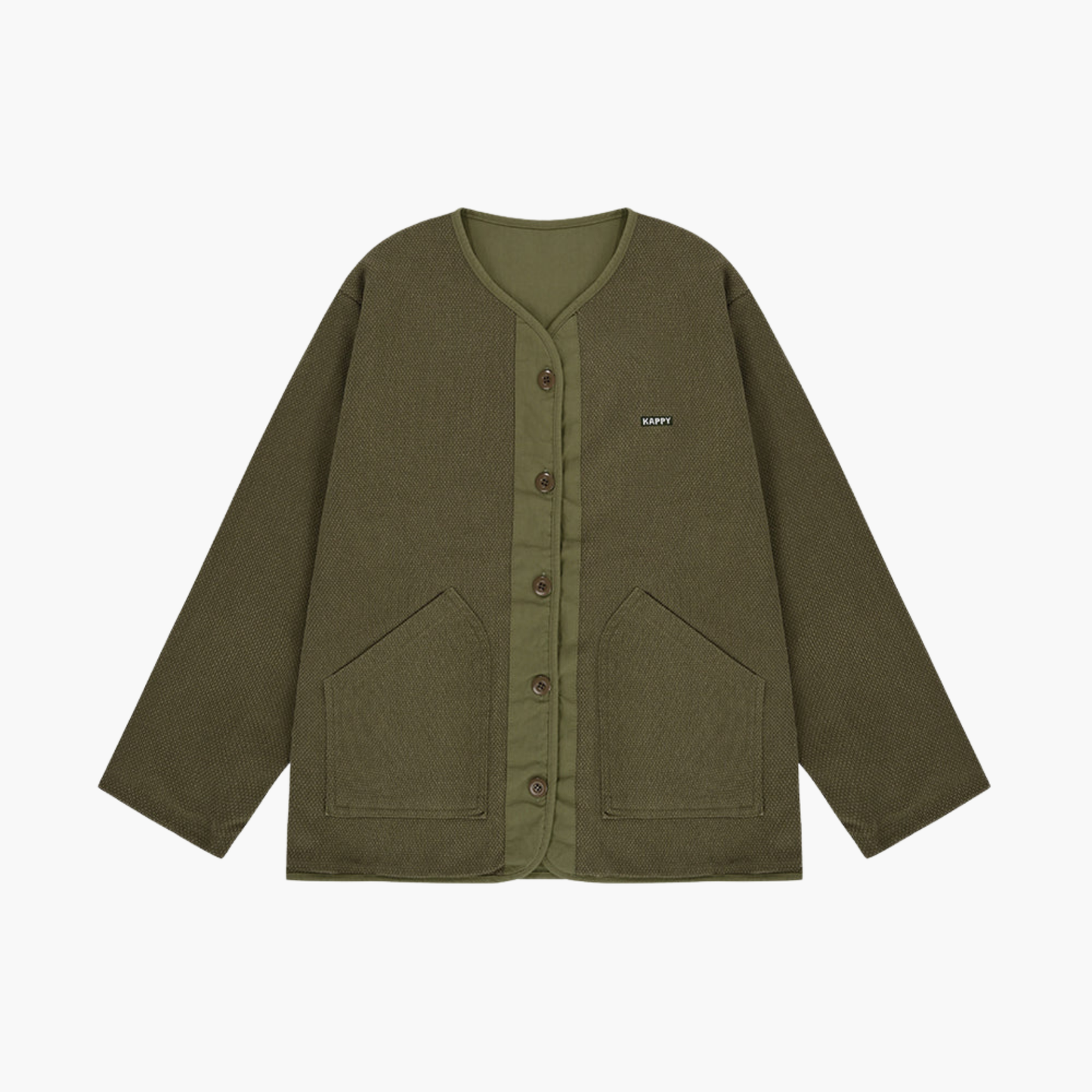 REVERSIBLE UTILITY ROUND JACKET KHAKI Kappy