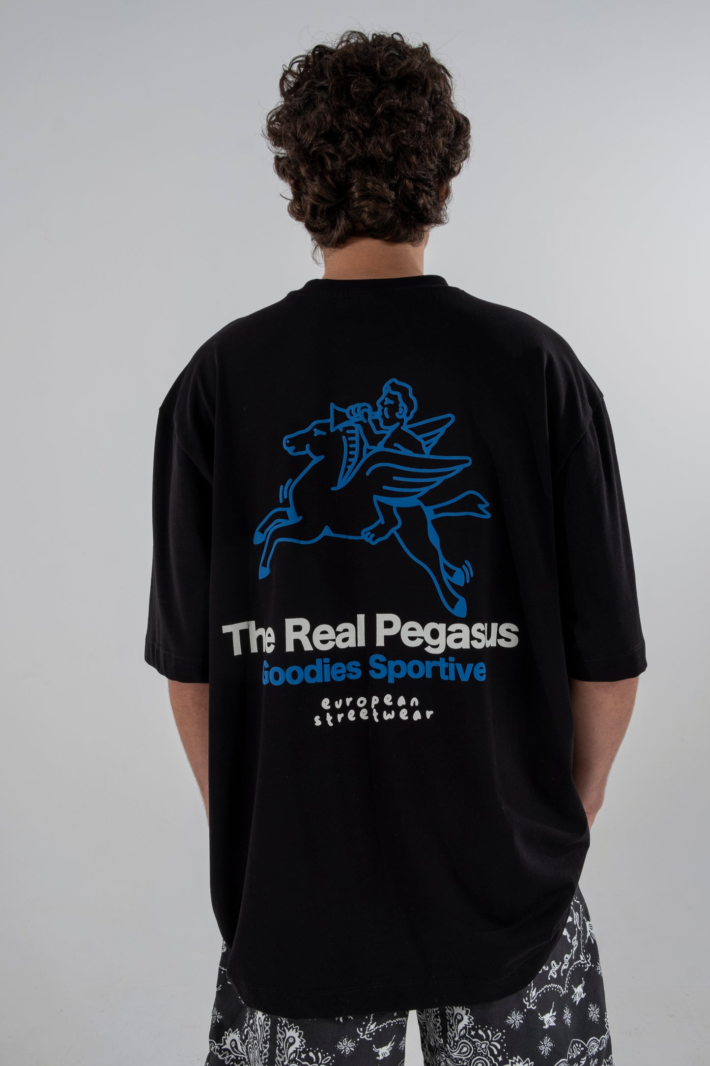 Real pegasus black tee - Aura