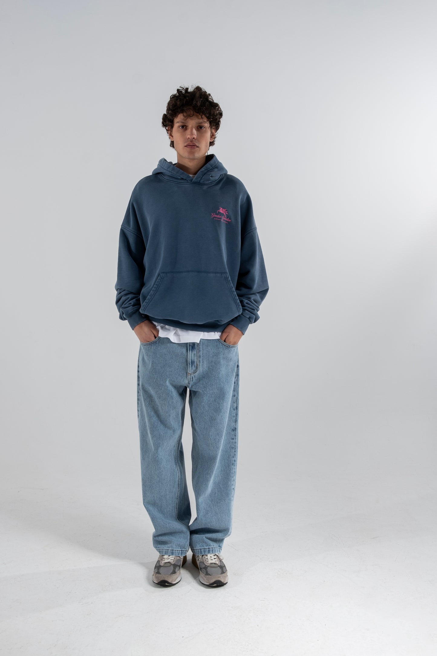 Wide leg stone washed jeans - Aura