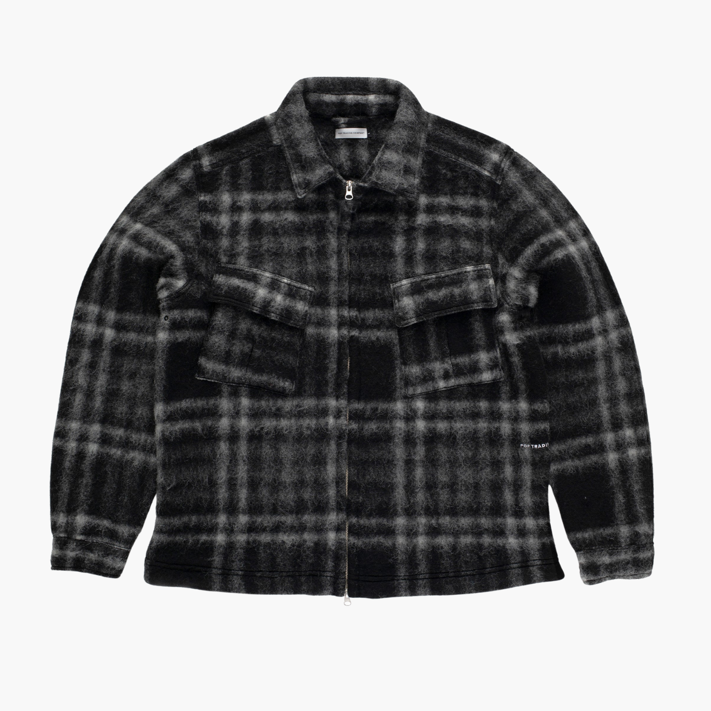 Checked wool shirt jacket Pop trading company