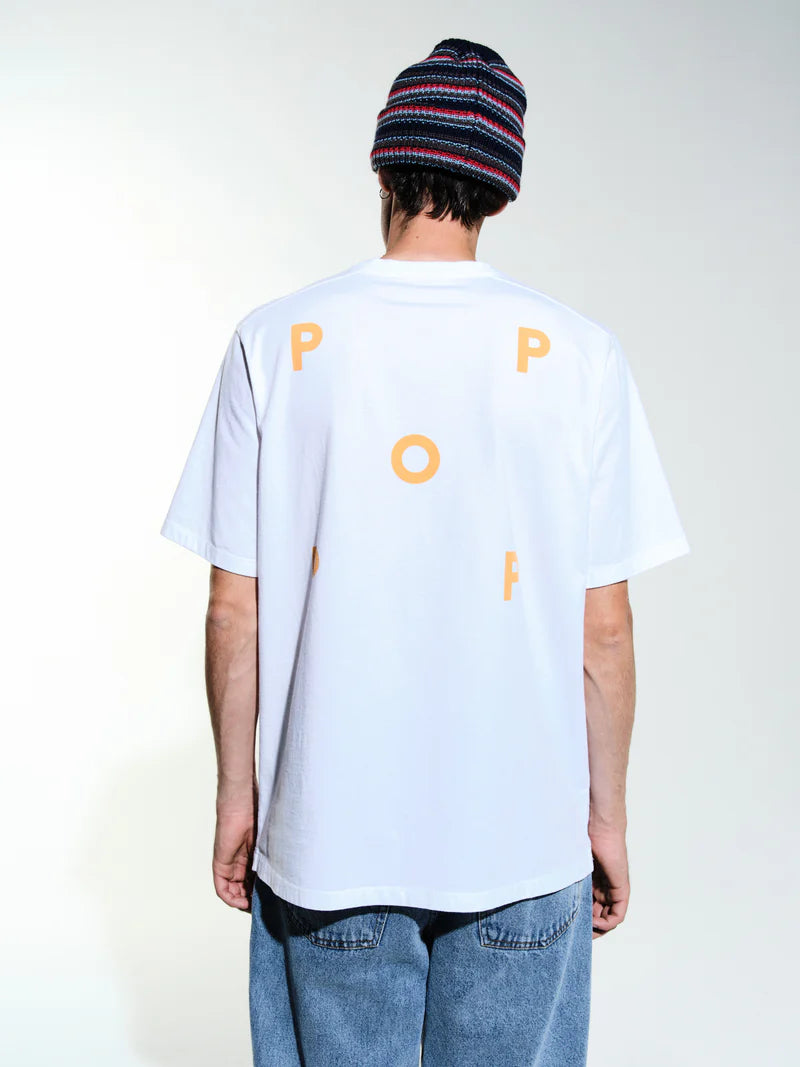 logo t-shirt - white/yellow - Aura