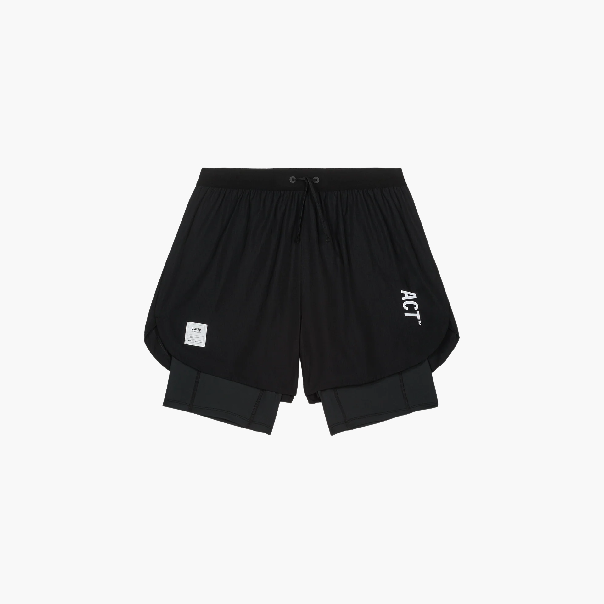 BioRip - Short 2en1 - Noir ACT Running