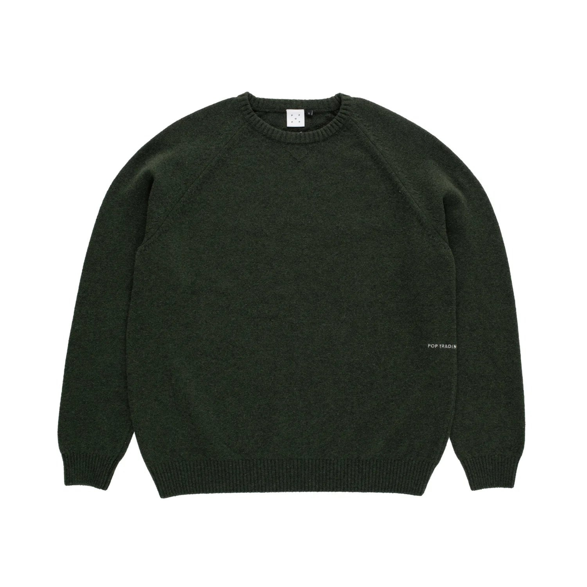 knitted elbow crewneck - Green Pop trading company