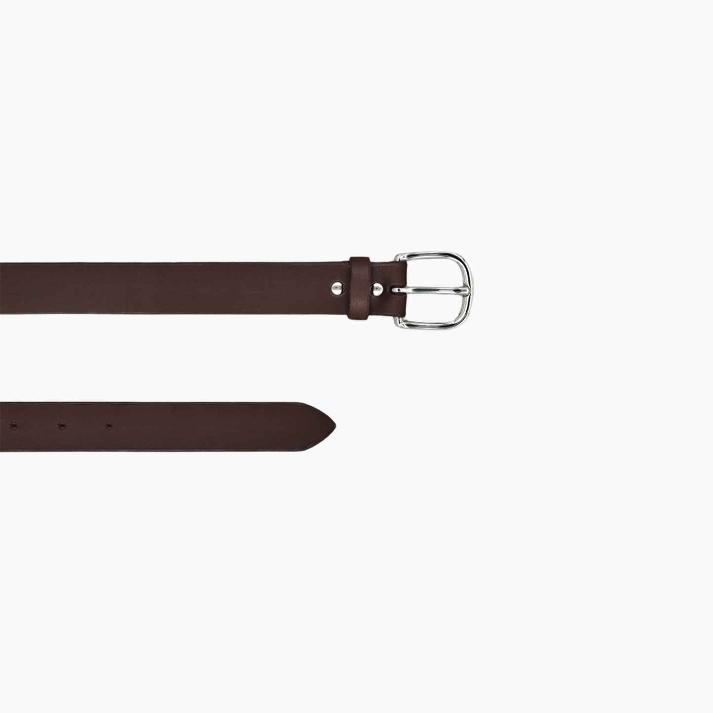 Casual Belt Ebony Vegetable Calf With Silver Buckle - Aura