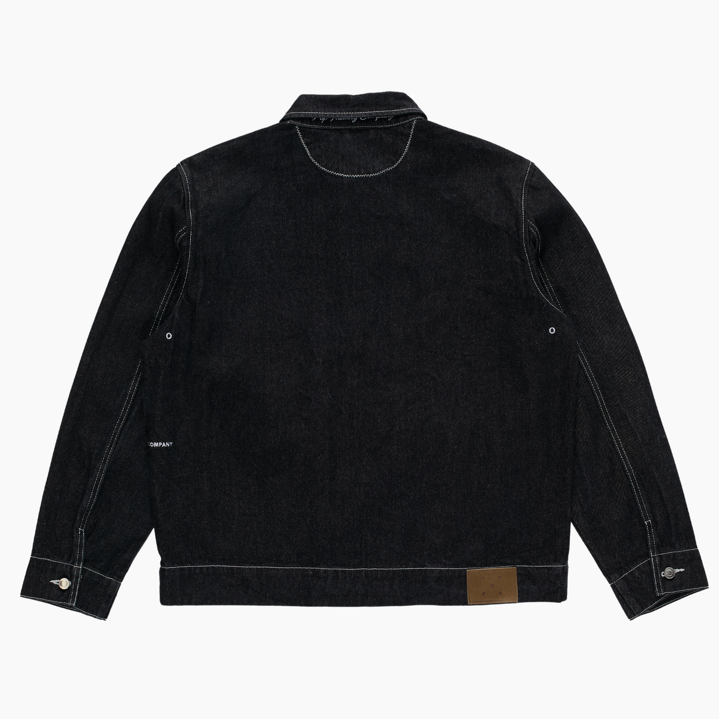 full button jacket - black denim - Aura