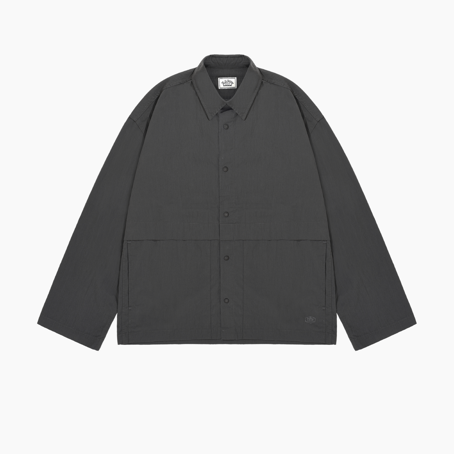 Snap shirt jacket charcoal - Aura