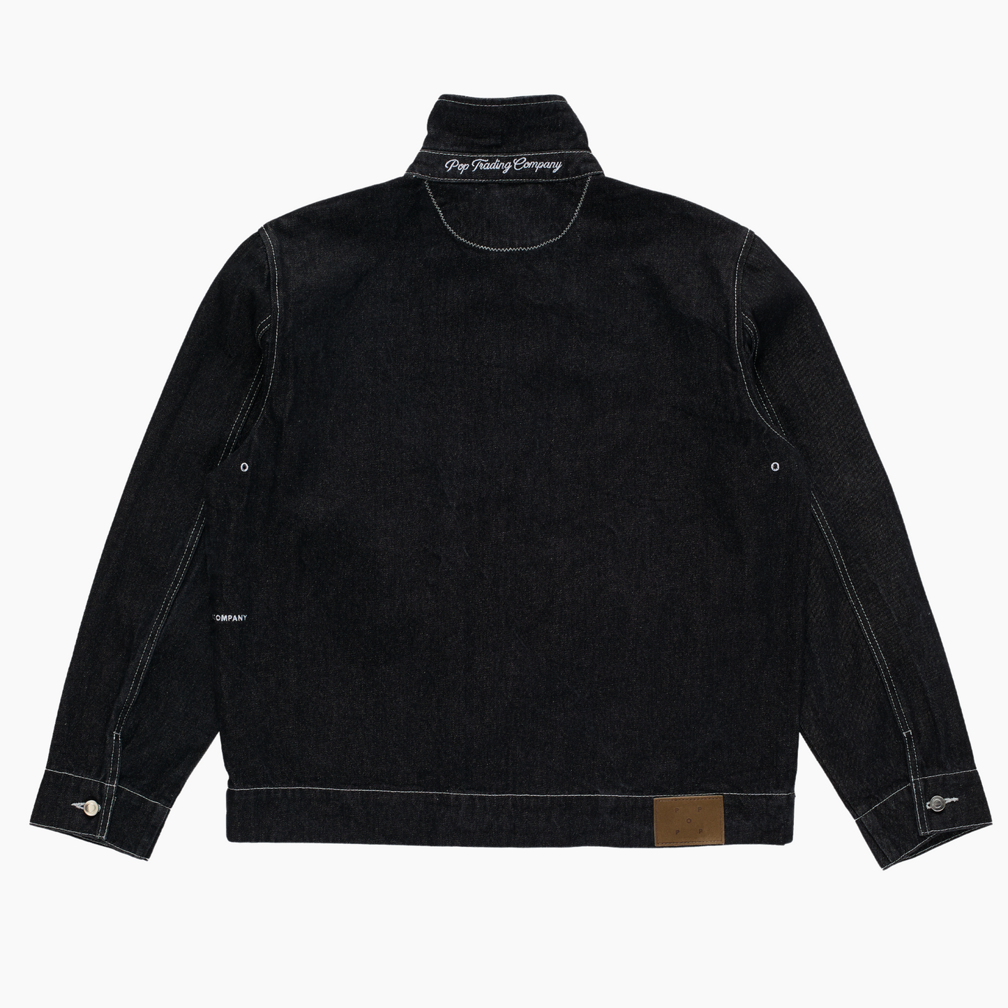 full button jacket - black denim - Aura