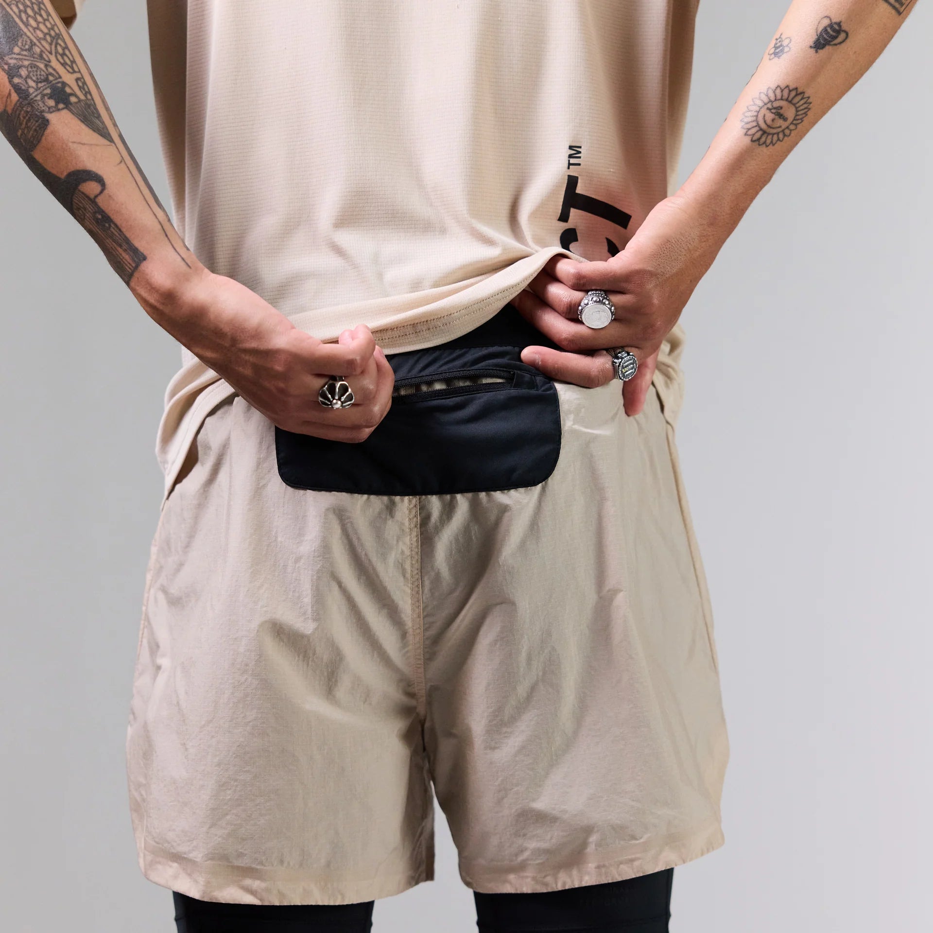 BioRip - Short 2en1 - Beige ACT Running