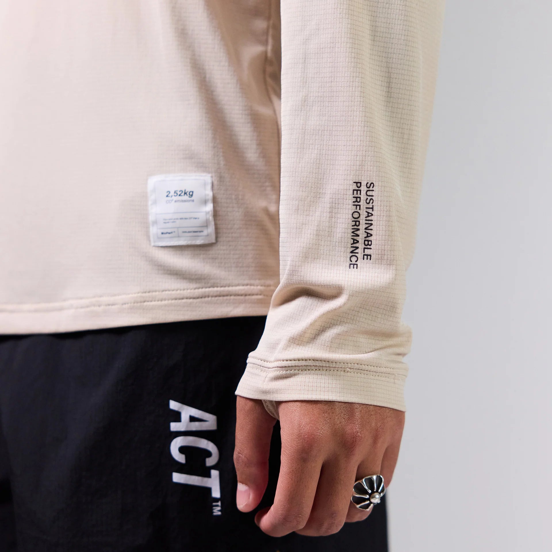 BioPerf - Tshirt Manche Longue - Beige ACT Running