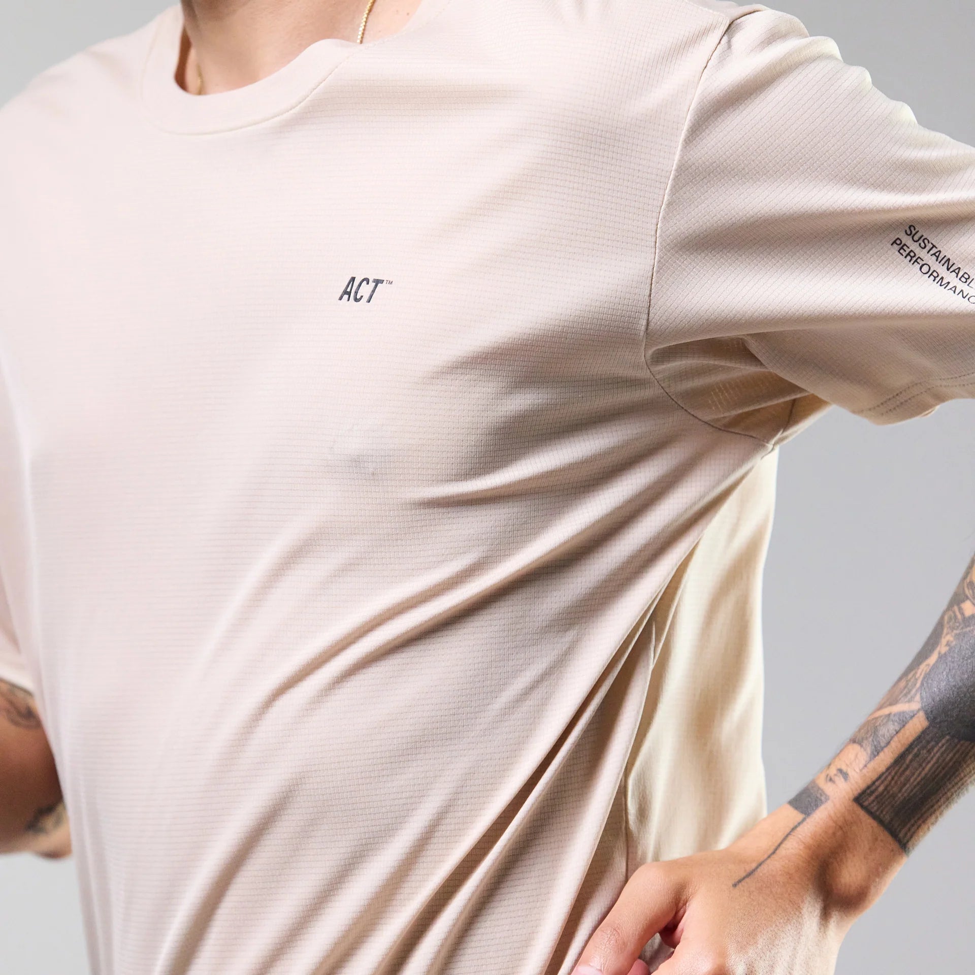 BioPerf Running T-Shirt - Beige ACT Running