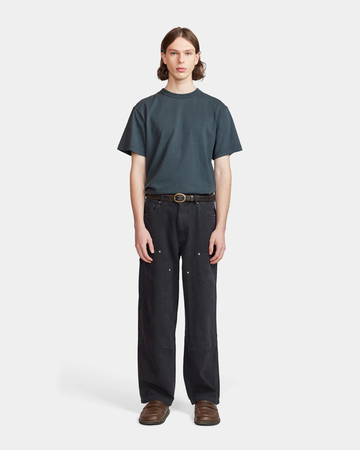 Double knee carpenter pant - Used black - Aura