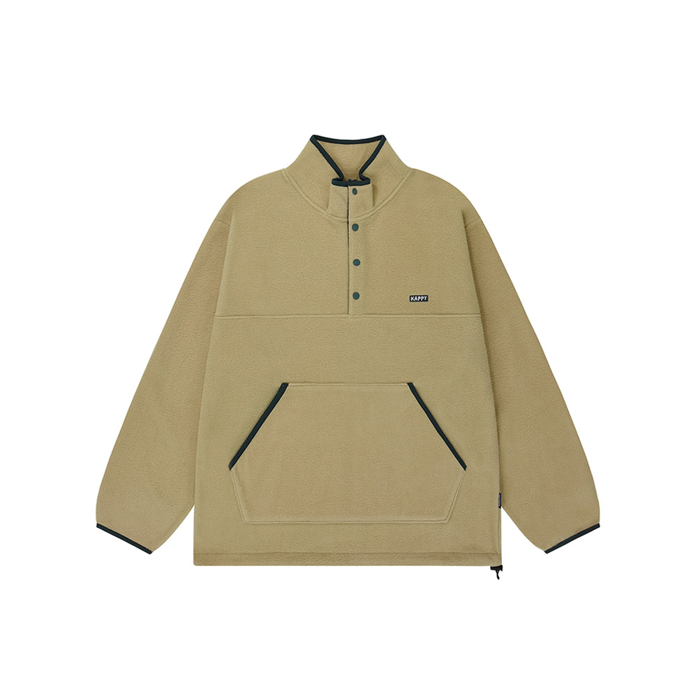FLEECE BUTTON ANORAK BEIGE Kappy