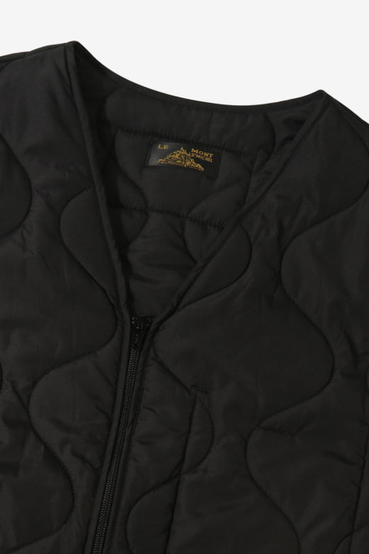 VINIS - SLEEVELESS JACKET BLACK - Aura