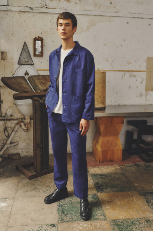 PASCAL - GABARDINE WORK PANT - Aura