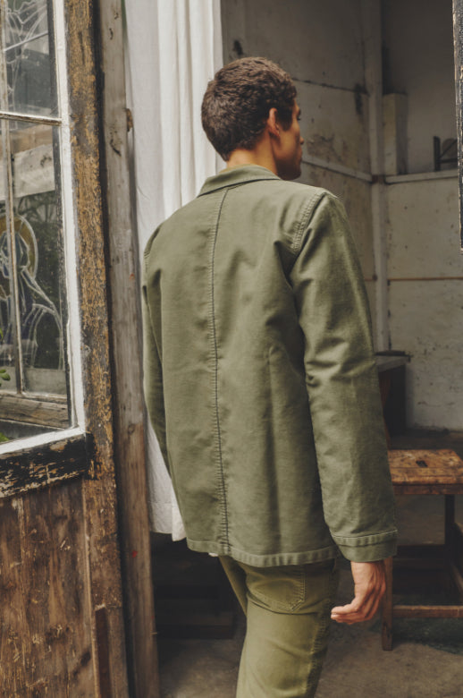 MOLESKIN VINTAGE WASHED WORK KAKI - Aura