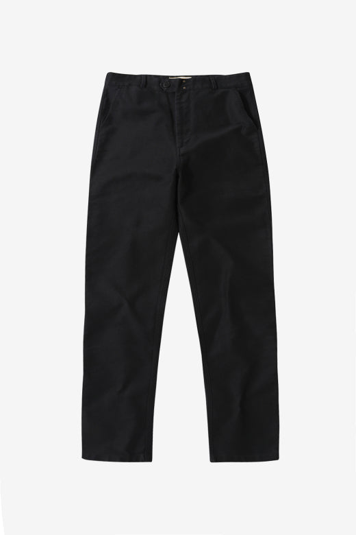 MOLESKIN STRAIGHT WORK TROUSER BLACK - Aura