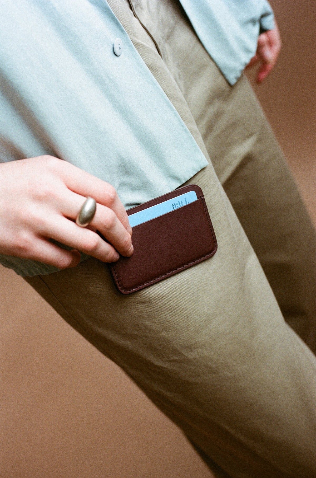 Cardholder Chocolate Baranil Calf Leather - Aura