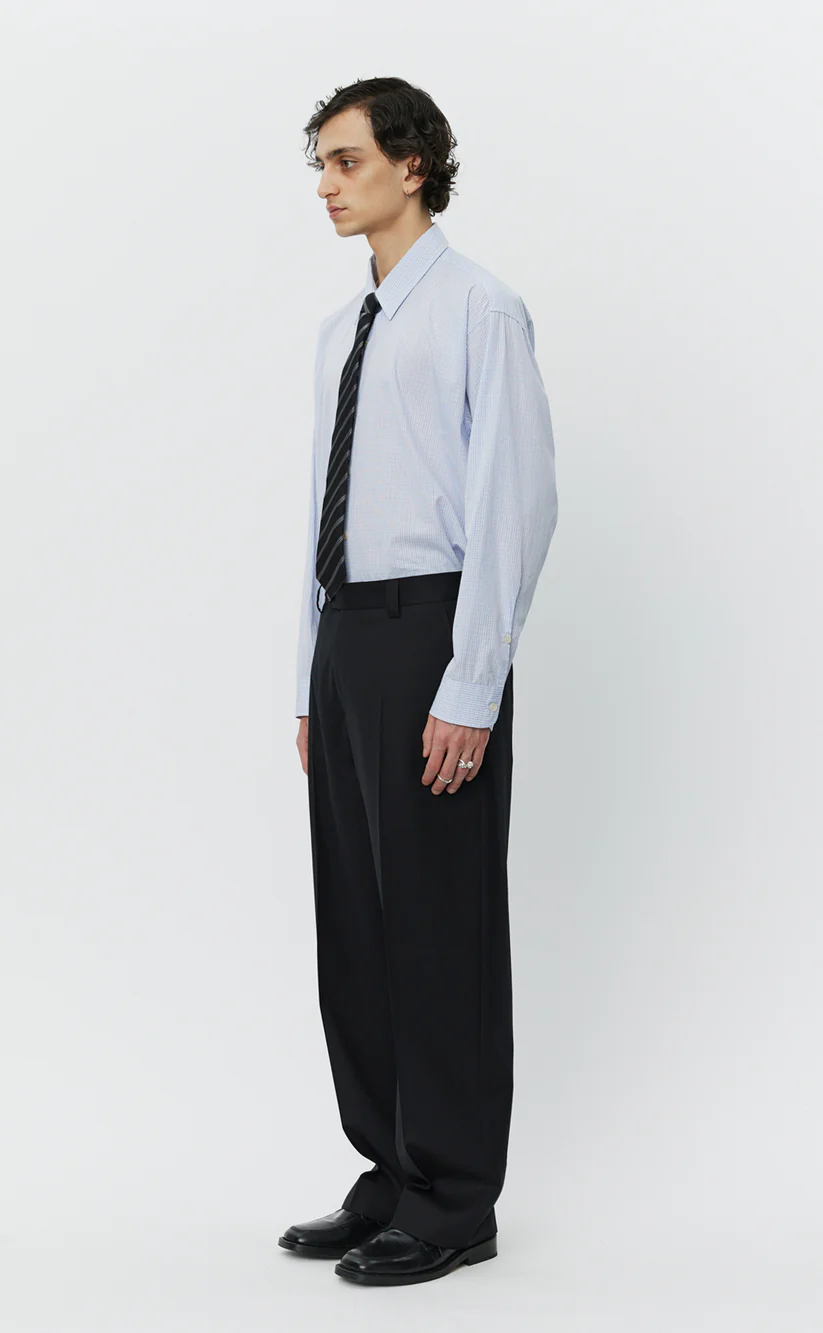 STUDY TROUSERS - Black Wool MFPEN