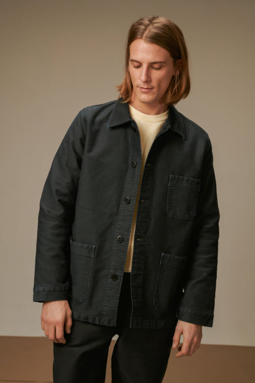 MOLESKIN VINTAGE WASHED WORK BLACK - Aura