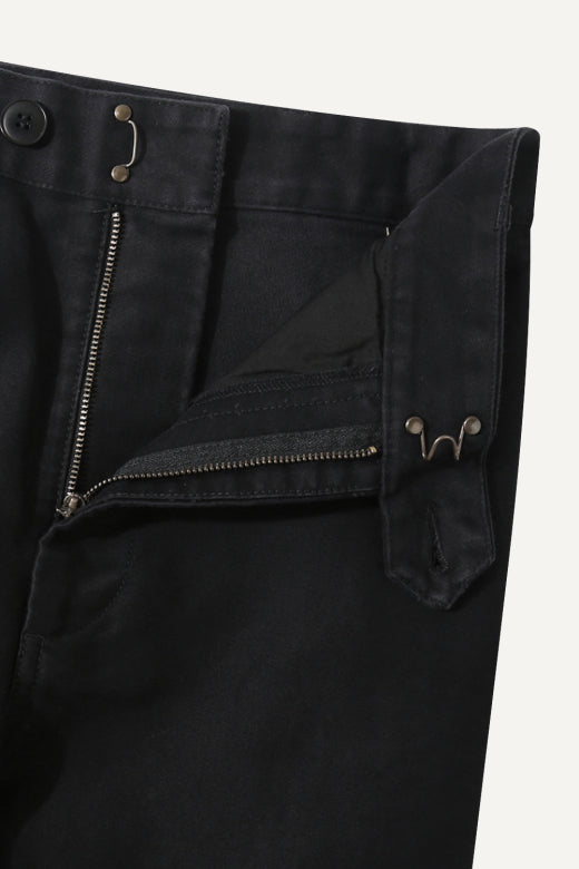 MOLESKIN STRAIGHT WORK TROUSER BLACK - Aura