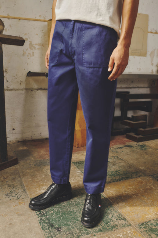 PASCAL - GABARDINE WORK PANT - Aura