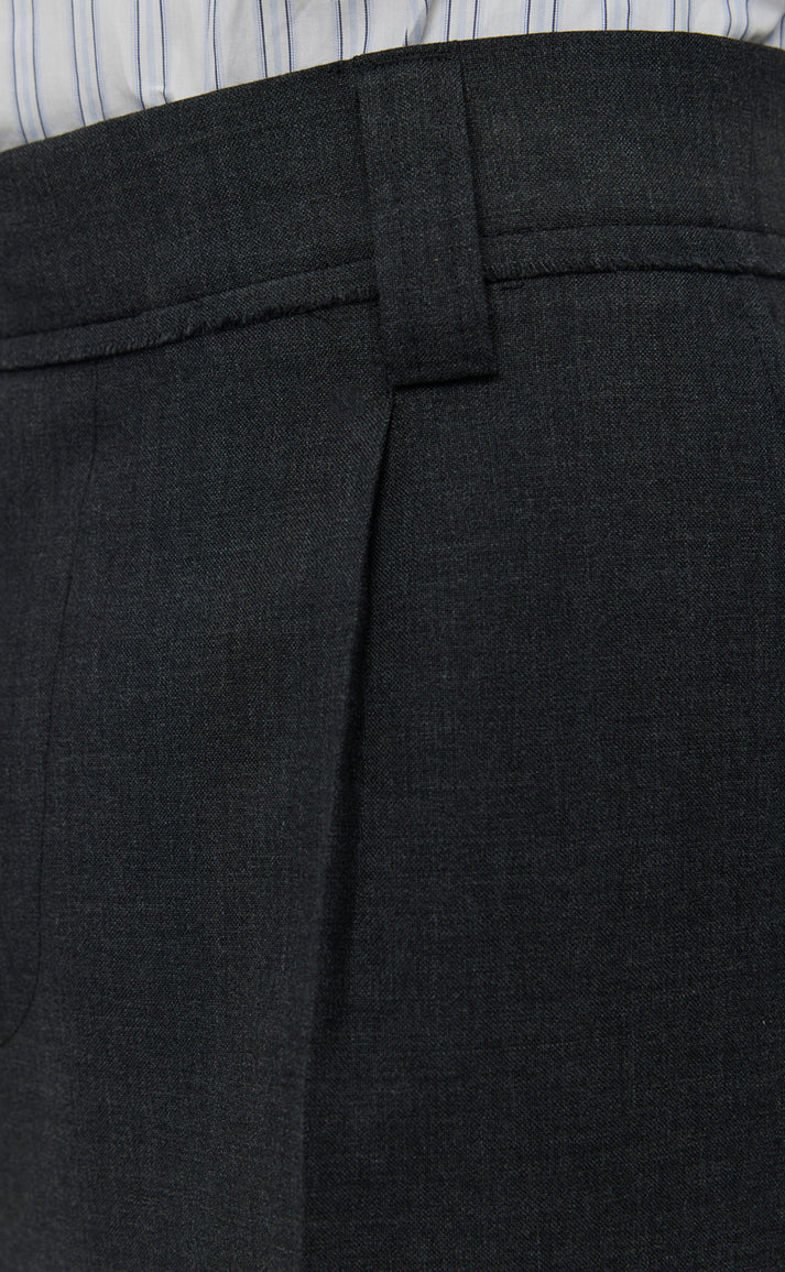 PATCH TROUSERS - Grey Worsted Wool MFPEN