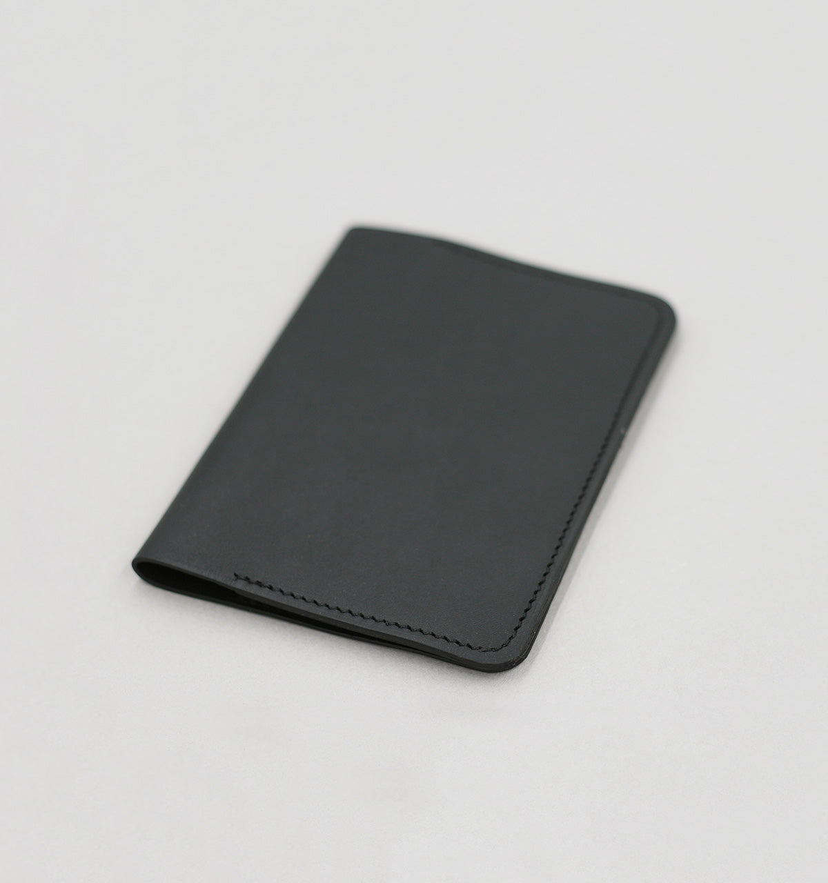 Passport Cover Black Baranil Calf Leather - Aura