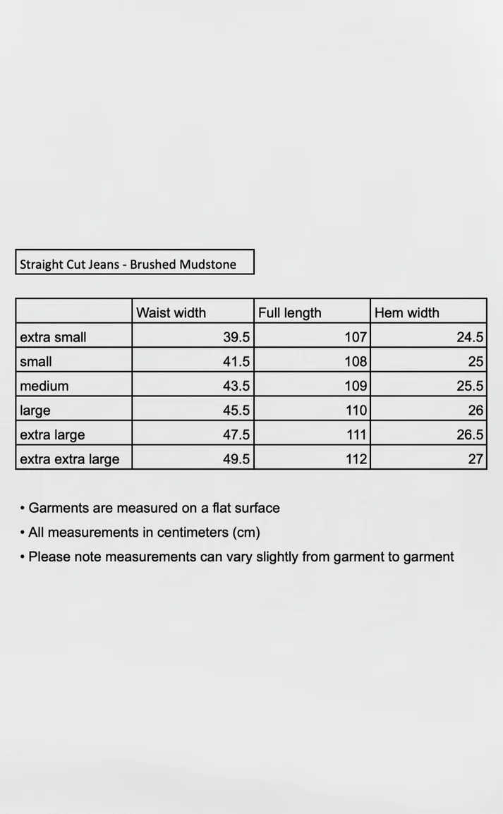STRAIGHT CUT JEANS - Brushed Mudstone MFPEN
