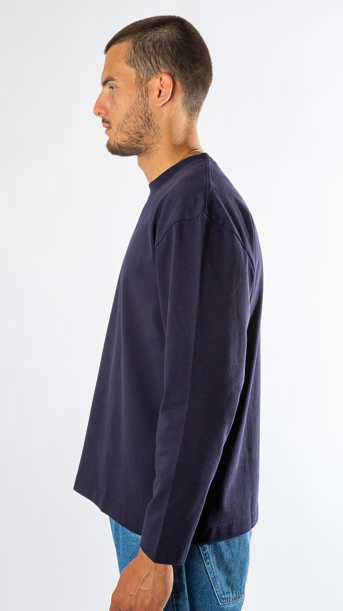 THE LONG SLEEVE T-SHIRT NAVY BLUE Verlan