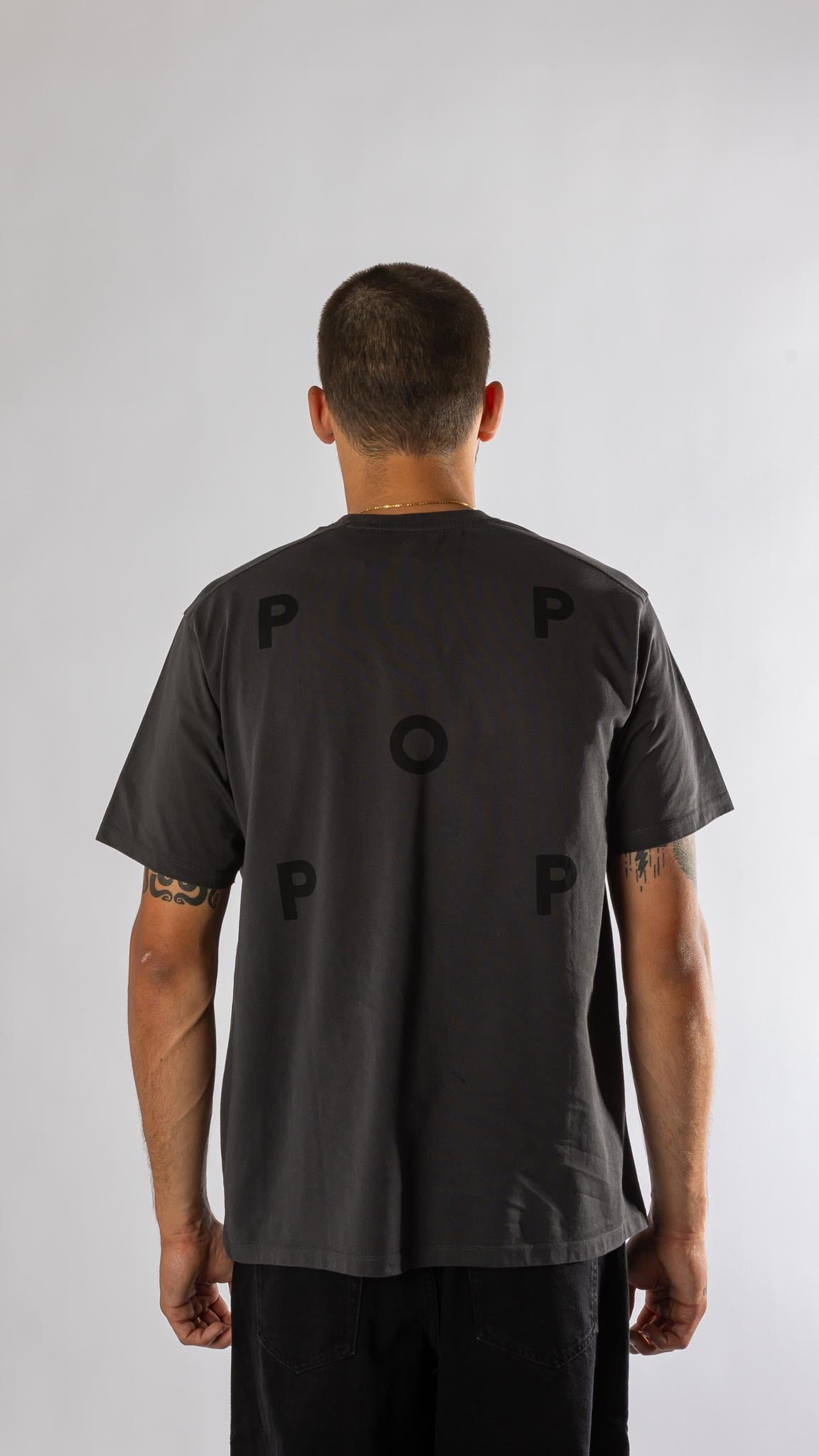 Logo t-shirt - Anthracite / Black Pop trading company