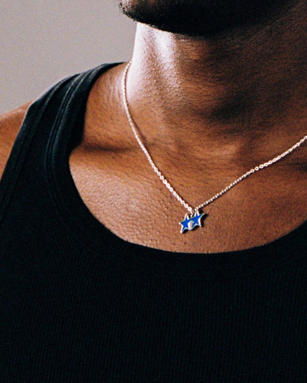 TILTED ENAMELED NECKLACE