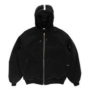 Bomber à capuche Pop Trading Company Hooded Flight Jacket black en coton
