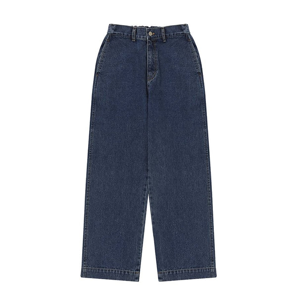 Washed Loose Denim Mid Blue