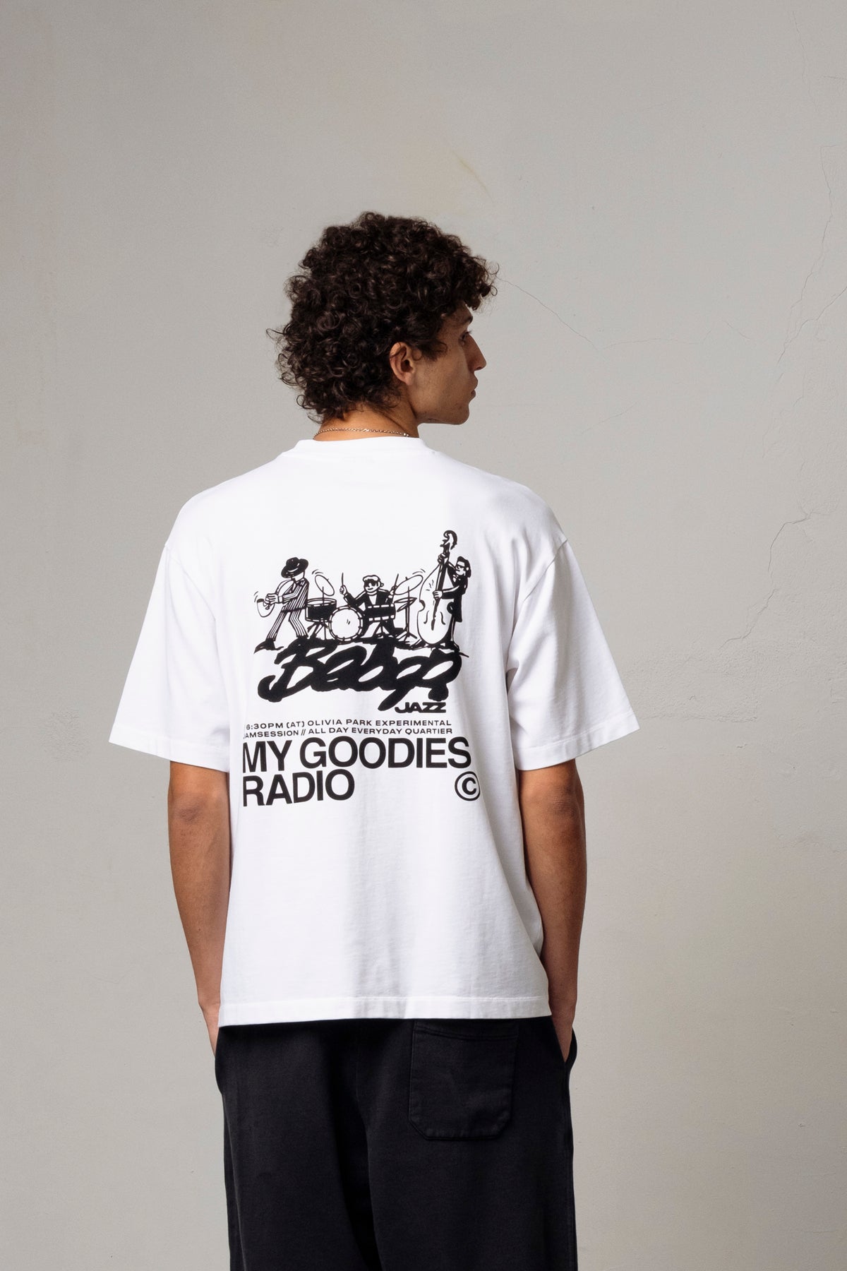 MY GOODIES RADIO TEE - White GOODIES SPORTIVE - porté de dos — photo 2