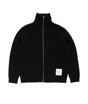 Gilet zippé en maille Pop Trading Company Knitted Full Zip black