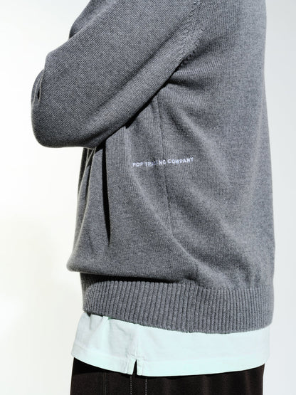 Knitted Arch Crewneck - Aura