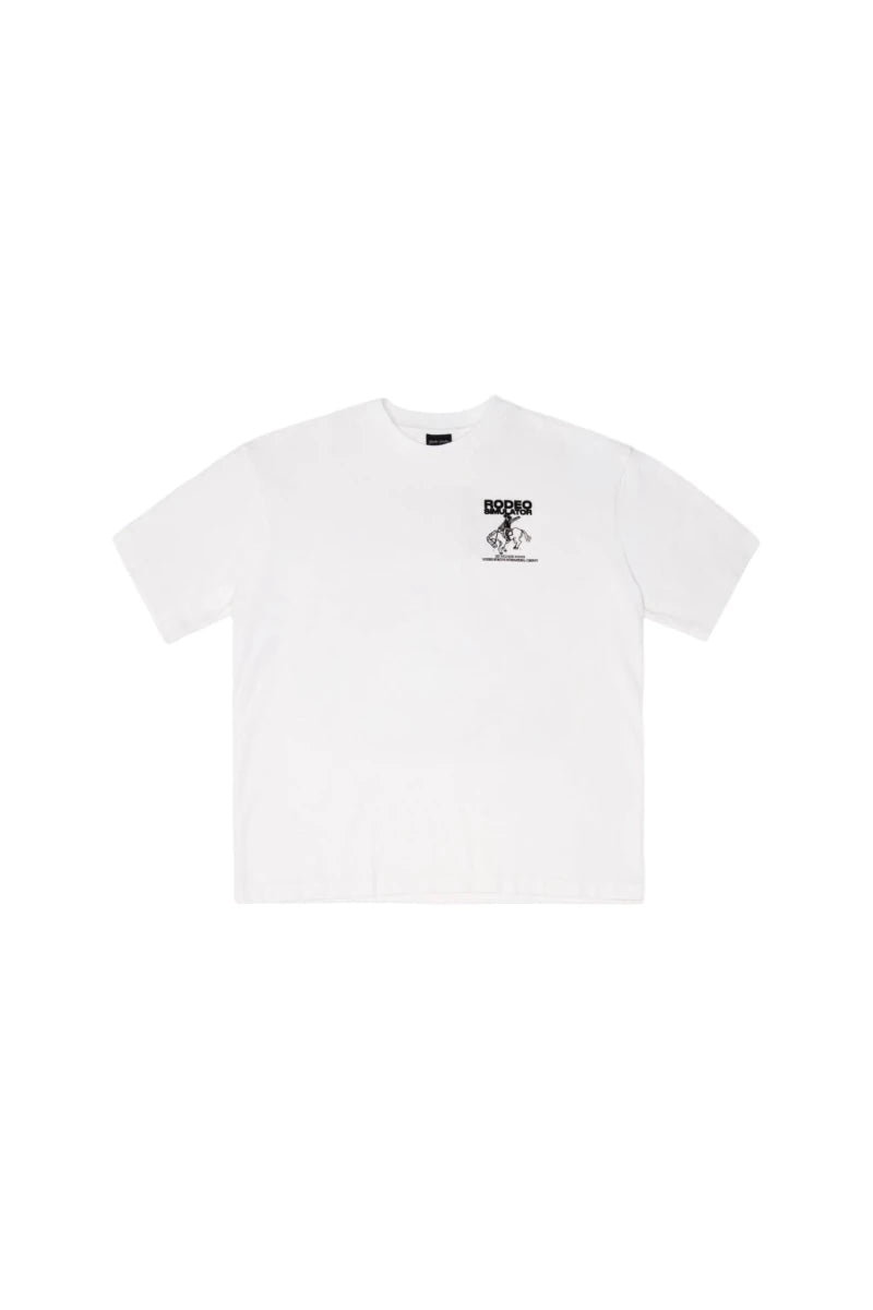 Goodies Sportive Rodeo Simulator White Tee porté de dos