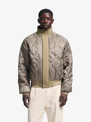 REVERSIBLE BOMBER JACKET - Olive Green BRAM'S FRUIT - vue portée côté matelassé