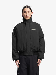 REVERSIBLE BOMBER JACKET - Black BRAM'S FRUIT - vue de face portée côté nylon