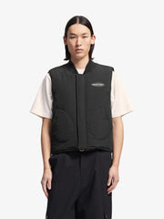 REVERSIBLE PADDED VEST - Black BRAM'S FRUIT - vue de face portée côté nylon