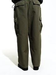 cargo pants khaki - Aura