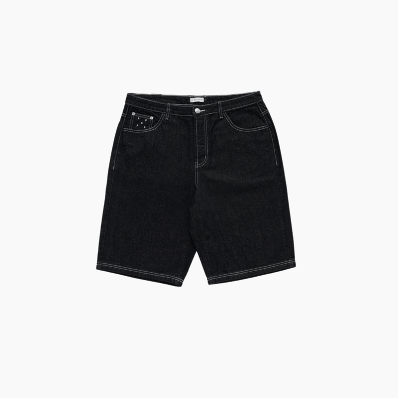 longer drs short - black denim - Aura