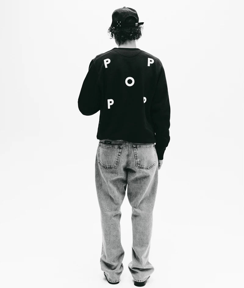 logo crewneck sweat - black - Aura — photo 3