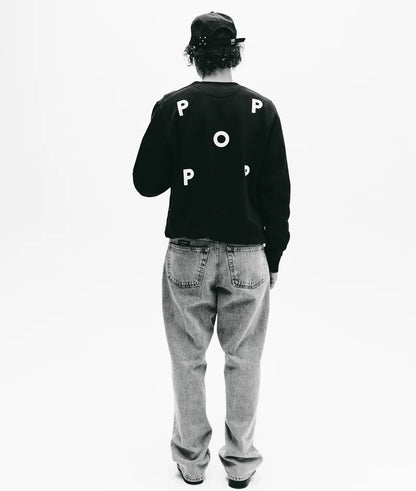logo crewneck sweat - black - Aura